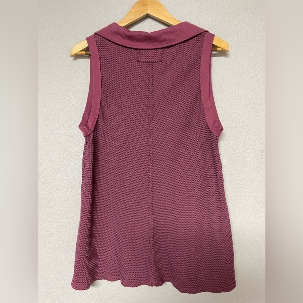 We The Free Free People Citrus Johnny Collar Tee in Ancient Seas Combo Size L - Picture 3 of 8